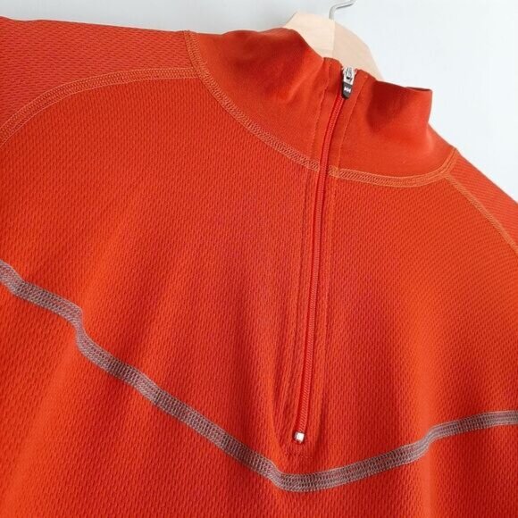 HELLY HANSEN 1/2 Zip Pullover Performance Base Layer Top Orange Men's Sz M - L - Picture 6 of 11